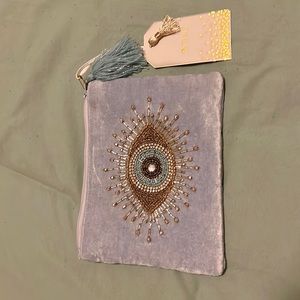 Beaded Evil Eye Pouch